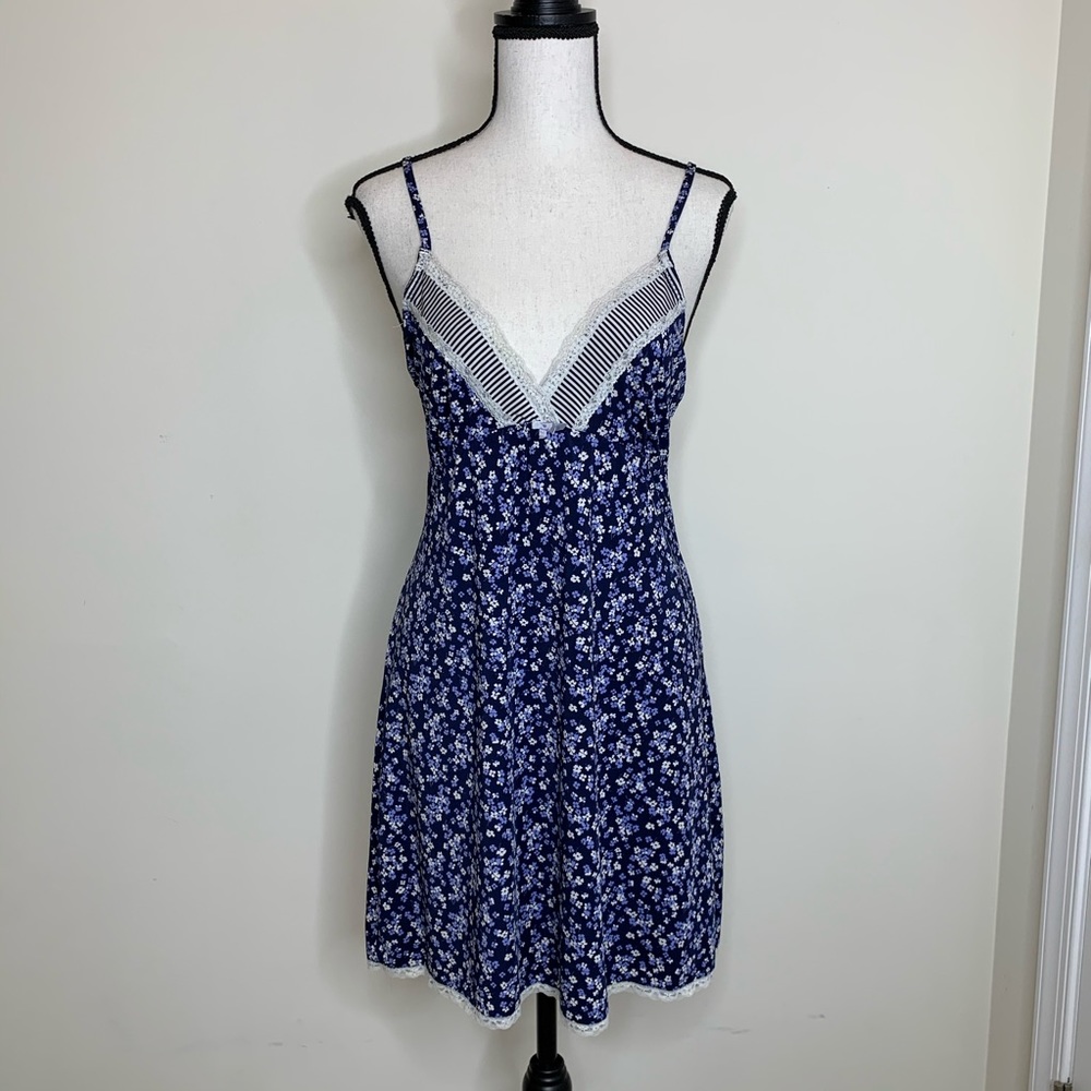 Laura Ashley Blue Floral Slip